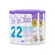 【新西兰直邮包邮】Bubs 婴幼儿山羊A2配方奶粉2段 800克x3罐/箱（6-12个月适用）【收件人身份证必须上传】【新疆、西藏、内蒙古、青海、宁夏、海南、甘肃，需加收运费】